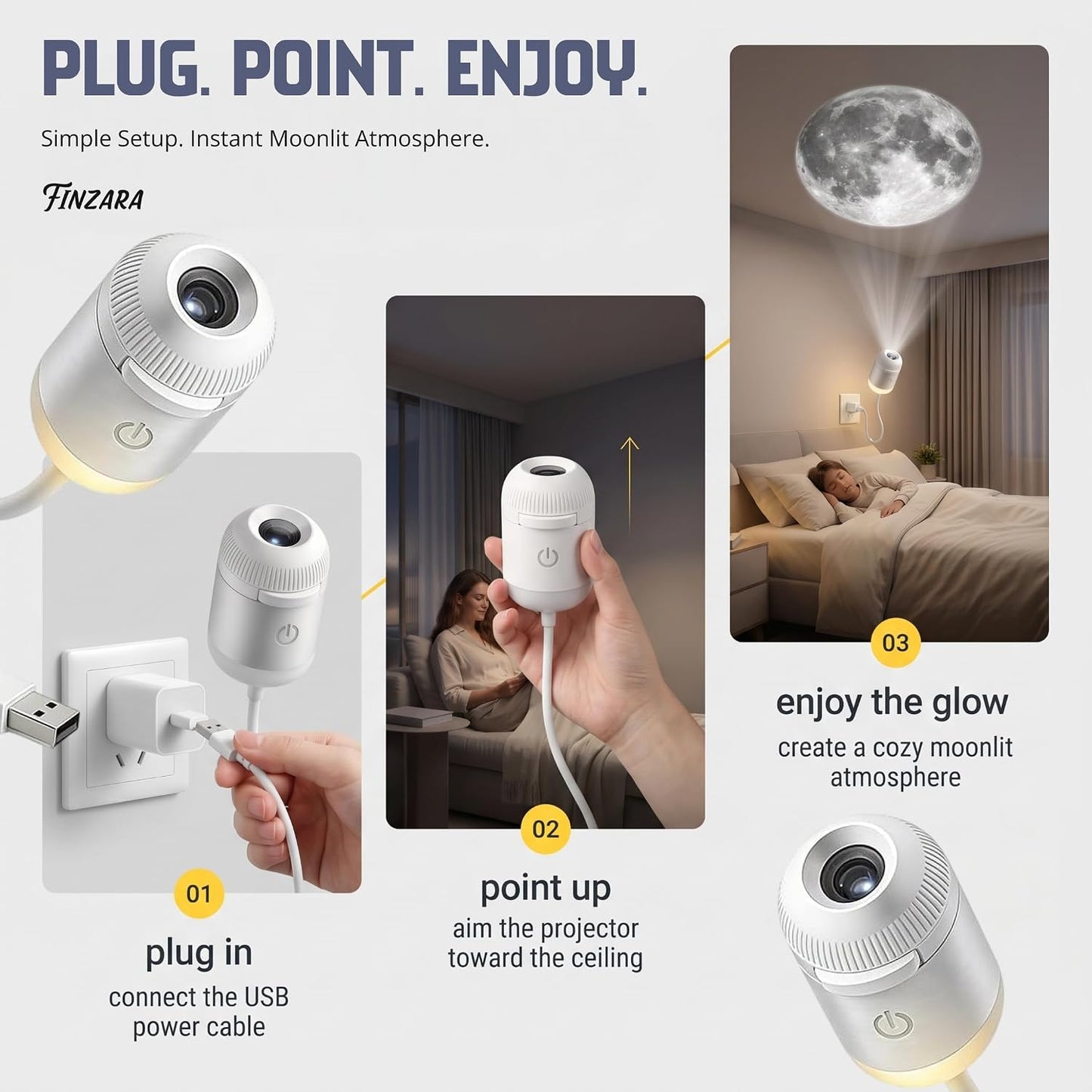 Mini Galaxy Projector Night Light — 24 Multi-Slide Starry Sky LED Lamp, USB Portable, 360° Rotating, Adjustable Brightness, Multiple Galaxy Scenes for Bedroom, Kids Room & Car Decor