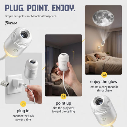 Mini Galaxy Projector Night Light — 24 Multi-Slide Starry Sky LED Lamp, USB Portable, 360° Rotating, Adjustable Brightness, Multiple Galaxy Scenes for Bedroom, Kids Room & Car Decor