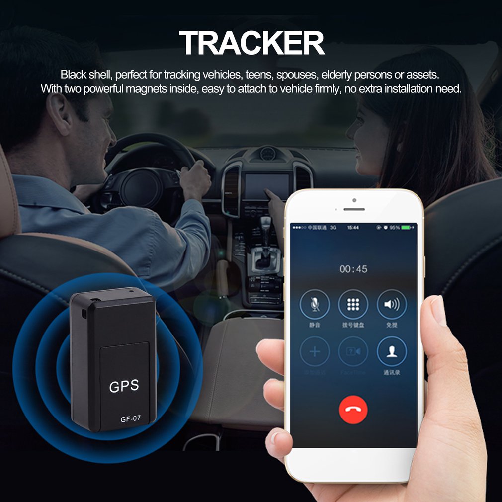 Magnetic Mini Tracker GPS Real Time Tracking Recordable Rechargeable Locator