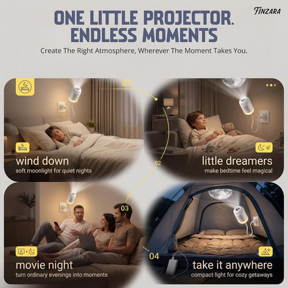 Mini Galaxy Projector Night Light — 24 Multi-Slide Starry Sky LED Lamp, USB Portable, 360° Rotating, Adjustable Brightness, Multiple Galaxy Scenes for Bedroom, Kids Room & Car Decor