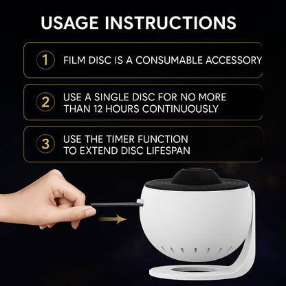4K Galaxy Projector Bluetooth Speaker, 360° Rotation
