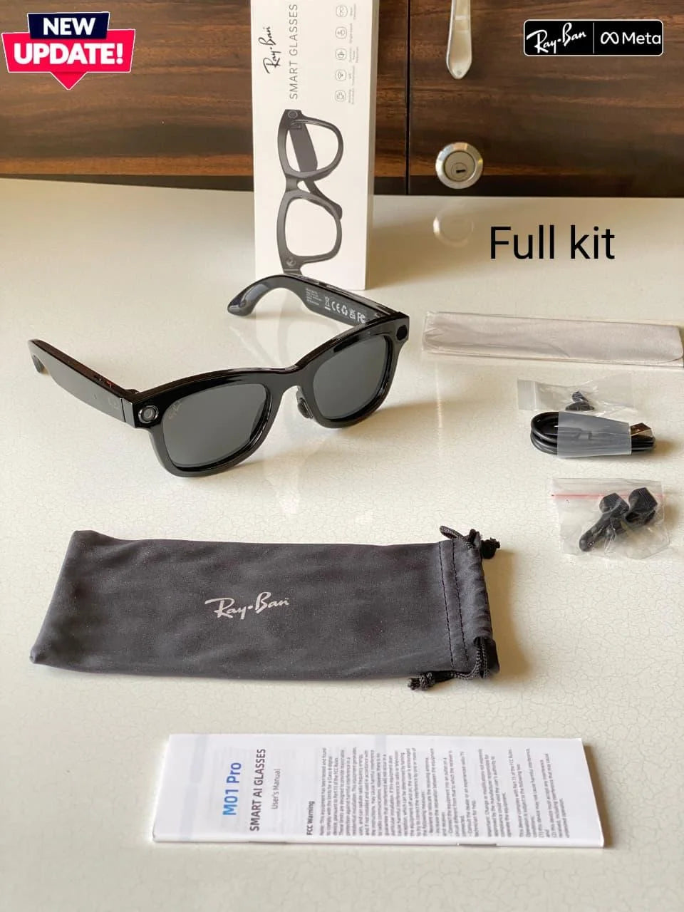 Ray-Ban M1 Pro Smart Goggles — AI Camera, Meta-Style Design (Black)