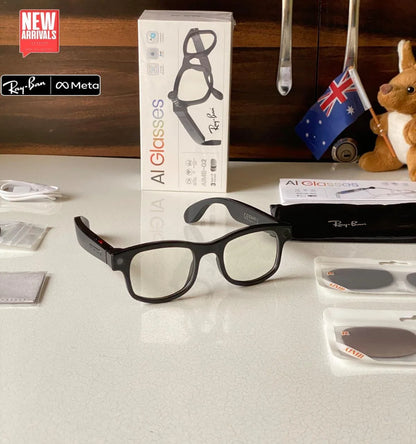 AI-Powered Smart Camera Glasses — Gen3 (3-Lens Model)