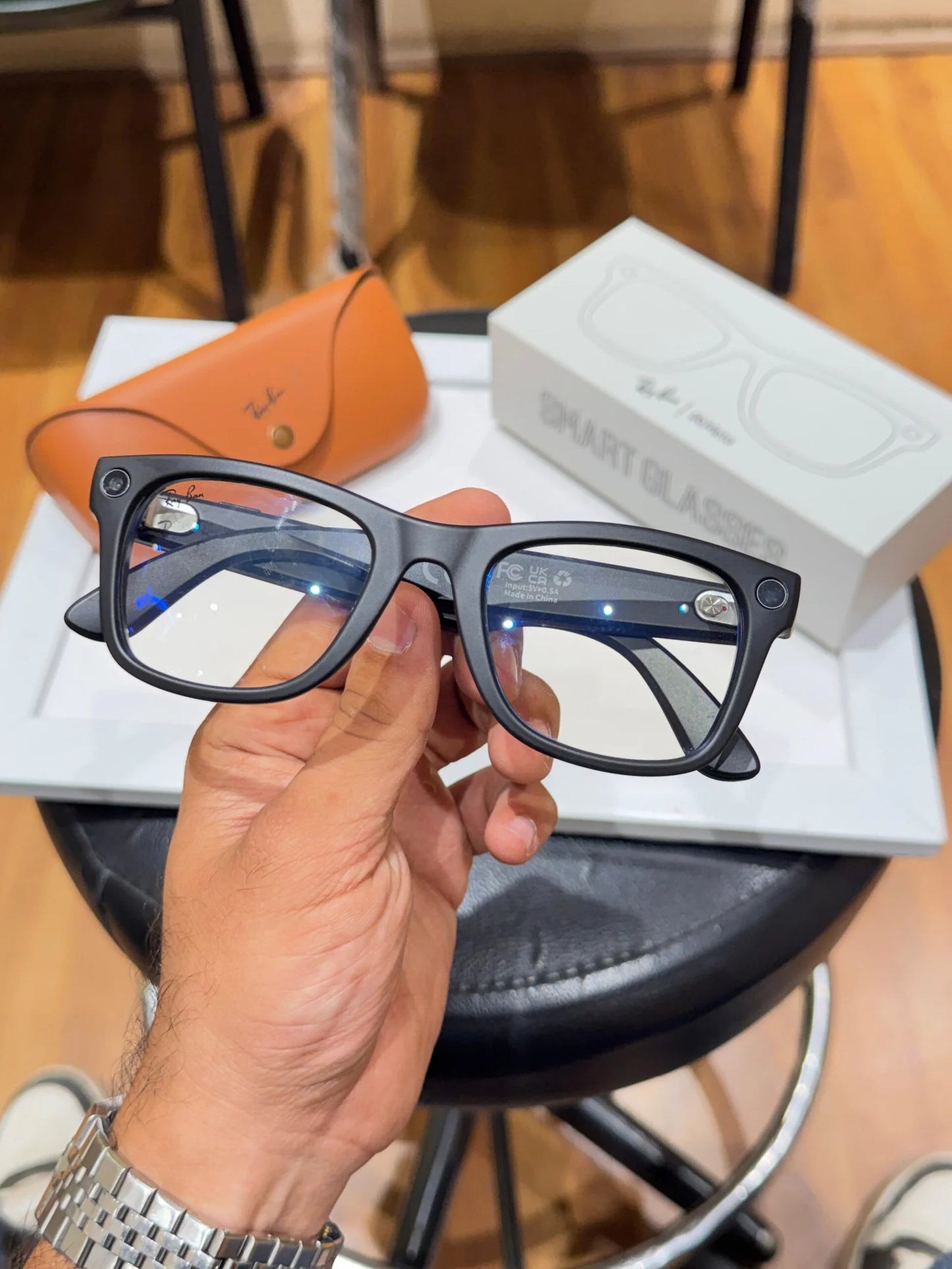 Premium Smart Glasses with AI Camera & Bluetooth Audio (Meta-Style Design)