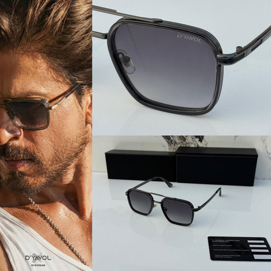 D'YAVOL KING KHAN GUN GREEN DOUBLE SHADED UV-400 SUNGLASSES